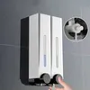 Handpress tvål dispenser väggmonterad schampo lotion pump flaska el duschgel container badrum flytande tvål dispenser 240312
