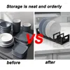 Kitchen Storage 1Pc Space Aluminum Dish Draining Rack Cutting Board Bowl Stand Cupboard Pot Lid Shelf Home Supplies