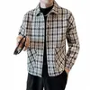 Ny kappa rutig maistcoat fi varumärke Slim-fit herrkläder topp pop plankt stilig jacka n9ve#