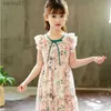 Abiti da ragazza Abito estivo Ragazza 2 3 4 5 6 7 8 a 12 anni Abbigliamento per bambini Studente Moda Festa Principessa Abiti da ballo Abiti casual in chiffon yq240327