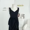 Casual Kleider Sexy Retro Halter V-ausschnitt Kleid Fee Schlanke Frauen Rock Sommer Koreanische Mode frauen Kleidung