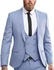 Gilet à double boutonnage Costume pour hommes 3 pièces Slim Fit Busin formel Tuxedos à revers cranté Groomman pour WeddingBlazer + gilet + pantalon 94Ci #