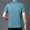 Polos pour hommes Polo d'affaires Hommes Printemps Été Mince Soie de glace Manches courtes Respirant Séchage rapide Casual Sports Tops