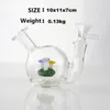 4.3Inch Mini Glass Bong Mushroom Hookah Dab Rig Recycler Water Bongs Bubbler Percolator tjocka rökrör med 14 mm skål