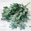 Decorative Flowers High Quality Simulation 9 Fork Jujube Leaf Fake Flower Green Leafs Guest Bedroom Soft Wedding Dress Home Decoration