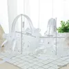 Storage Baskets White Wedding Flower Basket Flower Girl Basket Lace Pearl White Rhinestone Decoration Wedding Ceremony Party Table Decor Basket