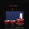 Teaware Sets Lang Set Ceramic Cups Sancai Tureen 1 2 Cup Of Porcelain Japanese Gaiwan