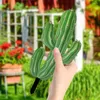 Decorative Flowers Garden Inserts Ground Ornament Outdoor Lawn Decorations Adornment Stake Sign Cactus Shape