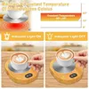 Plateaux à thé réchauffeur de tasse pour le café Fashion Wood Grainers USB RECHARGAGET GLASS CHAUFFING Board 55 à 65 degrés Bureau de tasse