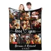 Couverture personnalisée pour la Saint-Valentin, petit ami, petite amie, couvertures photo personnalisées avec noms, je t'aime, anniversaire pour femme, mari, son anniversaire