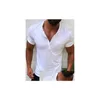 T-shirt da uomo T-shirt da uomo T-shirt a maniche corte con scollo a V sottile moda casual europea e americana Abbigliamento Drop Delivery Abbigliamento Panno Dh2Mv