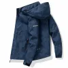 Giacca da trekking con cappuccio da uomo Giacca bomber da esterno Giacca a vento impermeabile 2024 Primavera Autunno Sport Casual Giacche cargo Cappotti da uomo J1NR #