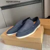 Loro piano lp lorospianasl suede designer schoenen voor mannen vrouwen roze geel blauw drievoudige zwarte loroleather loafers heren dames loafer outdoor sport sneakers beste kwalisatie