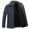 autumn Work Outwear 2023 Stand-up Collar New Men Winter Parka Fleece Lined Thick Warm Fur Collar Coat Male Size 5XL Plush Jacket l5fK#