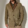 Erkek Ceketler Moda Uzun Kollu Denim Stil Yakışıklı Ceket Vintage Kahverengi İnce Fit Kürk ve Kadınlar Günlük Ceket