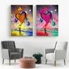 Graffiti Art Sunshine Beach Seaside Lovers Holding Paraply Canvas Målning Kissing Love Wall Pictures and Affisch Home Decor 240327