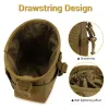 Tassen tactische molle drawstring magazine dump zak verstelbare militaire utility riem taille taille slingshot holster outdoor munitie zakje