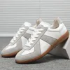 Casual Shoes Real Leather Men Sneakers Women White German Training Sport Lovers Plus Size 46