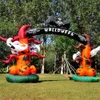 Andere sportartikelen Aangepaste Halloween-decoraties opblaasbare Scarey-ballonmodellen Mesboog-pompoenverblijfpuft met ventilator in de uitverkoop