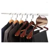 Cabides de madeira de luxo Hangvy Duty Wardrobe Organizador tem calças antiderrapantes Barer Terno de ombro largo para roupas Hea