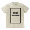 Mäns kostymer A1032 TIDESHEC Hiphop T -shirt Streetwear DTG Anpassad grafik Bomullsmän överdimensionerad harajuku vintage korta ärmar