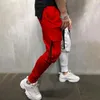 Pantaloni da uomo Cargo da uomo con coulisse con elastico in vita Tasche multiple Colore a contrasto Comodo streetwear per tutti i giorni