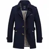 Bolubao Nouveaux Hommes Fi Veste Manteau Printemps Marque Hommes Casual Fit Sauvage Pardessus Veste Couleur Unie Trench Manteau Mâle T4wj #