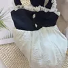 Dog Apparel Summer Thin Sunscreen Black And White Skirt Pet Clothes Pomeranian Bear Teddy Cat Dress