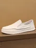 Scarpe casual Uomo Primavera Estate Tinta unita Piattaforma spessa Mocassini in vera pelle Punta tonda Slip-on traspirante da passeggio