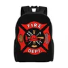 Rucksack Fire Rescue Firefighter für Männer und Frauen, wasserdicht, Schule, College-Tasche, bedruckte Büchertaschen