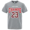 Chicago Champs 23 USA City Team T-shirt sportowa koszulka krótkiego rękawu Mężczyźni Cott Casual Tee Ubrania Street Oddychający Hip Hop Tshirt 87o0#