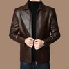 Warm Fall Men Jacket Stijlvolle beschermende heren Faux Leather Motorcycle Jackets voor koele herfst Winter dik Warm Winddicht O6KP#