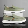 Freizeitschuhe 2024 Sommer Herren Canvas Boot Outdoor Cabrio Slip On Loafer Mode Flache rutschfeste Deck Große Größe