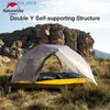 Tents and Shelters Naturehike Mongar 2-Person Tent Ultralight 20D Double Layer Waterproof Camping Tent Travel Hiking Equipment with Padded NH17T006-T24327