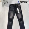 Summer Hole Jeans Designer Brodery Tandting Ripped for Trend Brand Vintage Pant Casual Casual Solid Classic Straight Jean pour Male Motorcycle Pant Mens Rock Revival