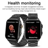 HK9 Pro Max Smart Watch 9 Mens Women Amoled HD Screen Heart Rise Blood Pressure NFC Bluetooth Call GPS Smartwatch för sport 240326