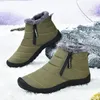 Scarpe da passeggio Stivali invernali da uomo casual impermeabili con doppia cerniera Scarpe da ginnastica antiscivolo in cotone caldo da esterno Zapatillas