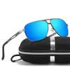 Solglasögon pilot för män polariserade vintage solglasögon anti-reflekterande aluminiumram UV400 Lentes de Sol Mujer