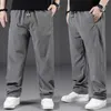 Pantalons pour hommes automne printemps hiver mince peluche et épais décontracté lâche long sport jambe droite hommes