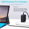 Adattatore Surface Laptop Pro Charger Alimentazione Alimentazione 65W 15V 4A per Microsoft Surface Pro 3/4/5/6/7 Surface Go1/2 Surface Book1/2 Laptop1/2/3