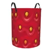 Laundry Bags Foldable Basket For Dirty Clothes Strawberry Textures Storage Hamper Kids Baby Home Organizer