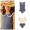 Endelar tjej badväskor baby flickor badkläder solskyddsmedel baddräkt simning bikini one bitar barn baddräkter maillot de bain enfant fille 24327