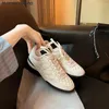 Scarpe eleganti Sneakers stringate con rombo bianco e nero Punta tonda Abbinamenti di colore Casual Comode Alla moda Quotidiane da donna