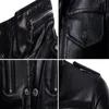 Maxulla New Men's Leather JacketsカジュアルメンズLGモーターサイクルレザーコートマンスリムアウターレザーバイカージャケット衣類s5yt＃