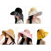 Geniş Memul Şapkalar Yumuşak ve Katlanabilir Yaz UV Koru Seyahat Şapkası Büyük Yay Depolama Çantası Güneş Big Bremmed Plaj Kapağı