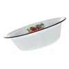 Dinnerware Sets Enamel Basin Serving Utensils Restaurant Soup Server Old Style Bowl Noodle Noddle Kitchen Enamelware Retro