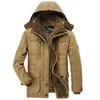 Nya utkläder Parkas Winter Jacket Män förtjockar varma stugor med huva huva vindbrytare plus storlek 5xl 6xl rockar w735#