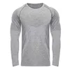 Hommes Marque Fitn Running Lg Manches Gym T-shirt Compri Quick Dry Fit Chemises Sportswear Mâle Formation Sport Skinny Tee c8Qk #