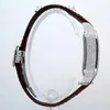 Ceinture en cuir marron de conception personnalisée, buss entièrement glacé, cadran carré VVS Clarity White Moissanite Diamond, montre pour hommes à prix d'usine