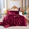 Bedding Sets Fashionable Home Textiles Imitation Silk Quilt Cover Pillowcase Three-piece Set Of Duvet 240x220 Oversized